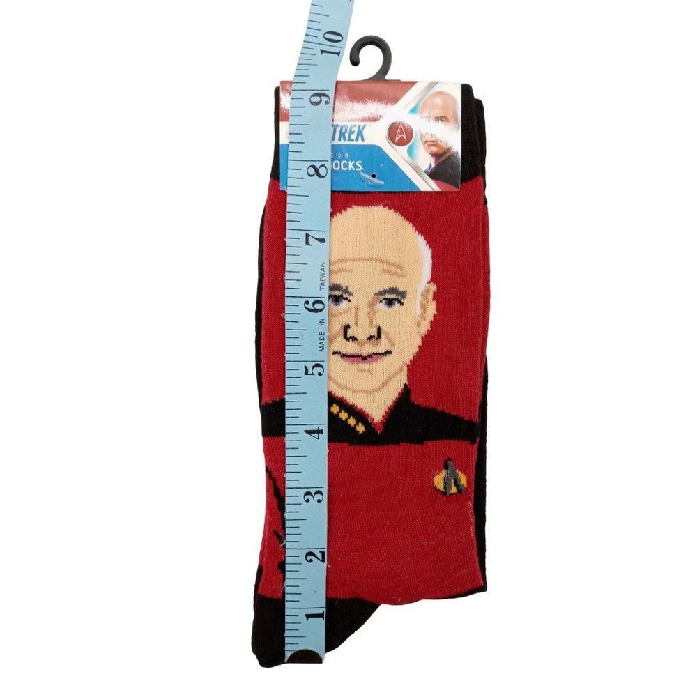 Jean Luc Picard Star Trek Socks Crew Cut Novelty Official Space Gift Men Size 13 - Picture 4 of 4